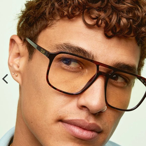 QUAY On The Fly Blue Light Glasses - Aviator Style - Brown - Rx -Tortoise - NWT - Picture 6 of 7